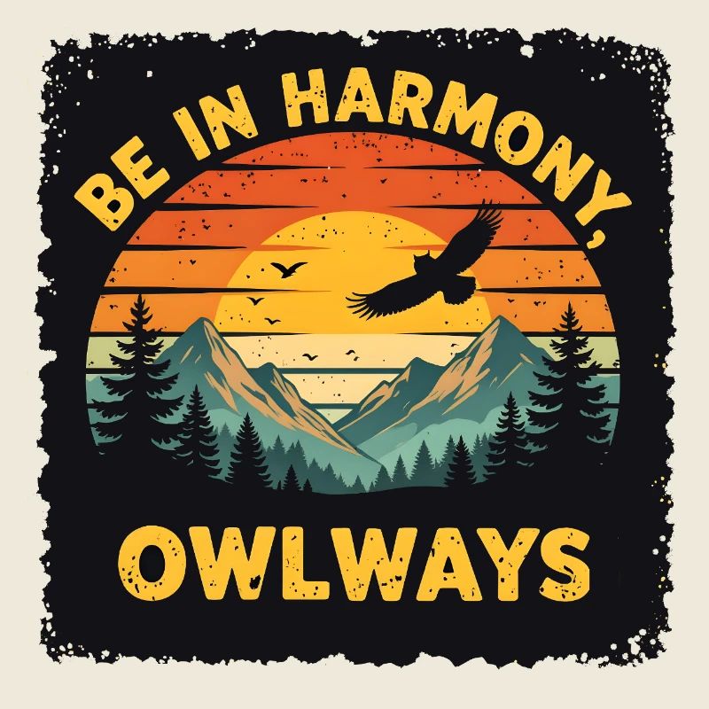 Harmonie de la chouette au coucher du soleil