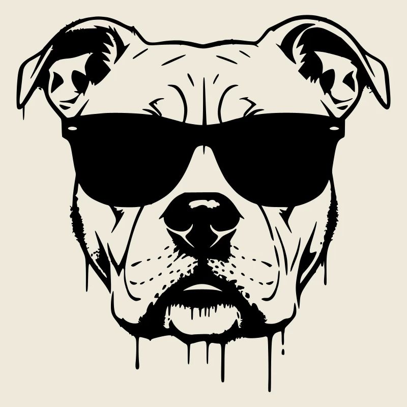 Pitbull Brille Graffiti