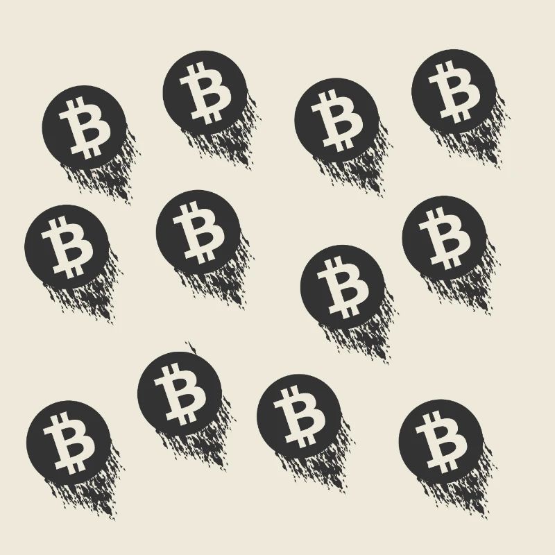 Bitcoin Brush Pattern Series