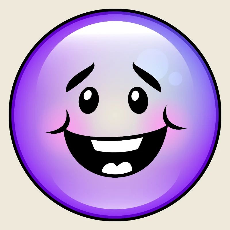 Bulle violette mignonne