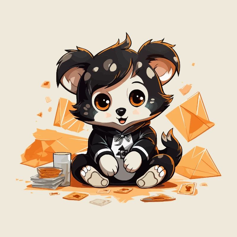 Luxus-Panda mit Geldsäcken