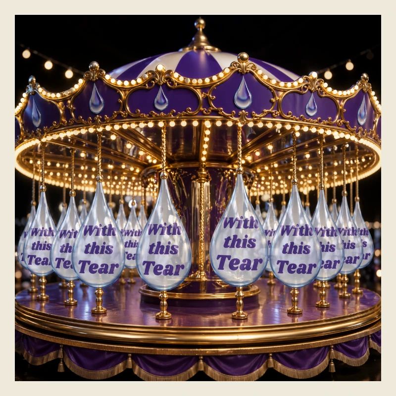 Teardrop Carousel in Purple Shine