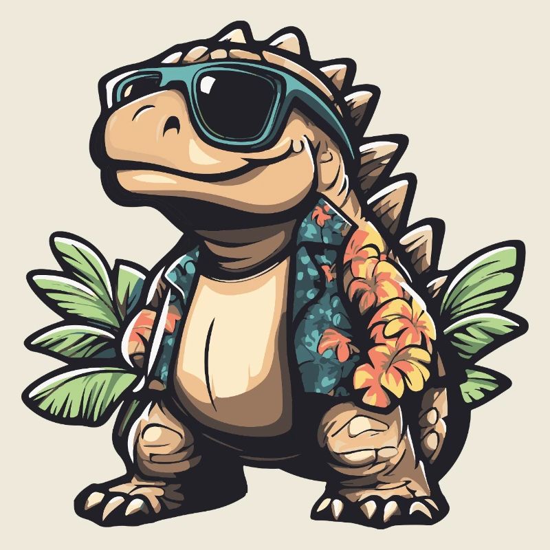 Dinosaurier stegosaurus Comic Urlaub
