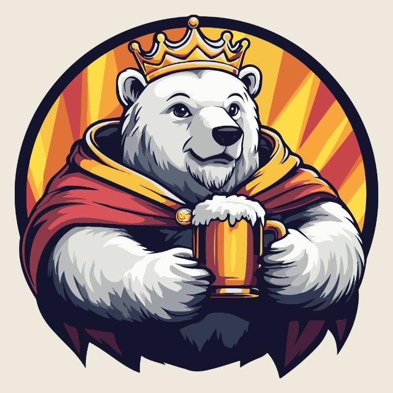 Eisbär Bier Lustig