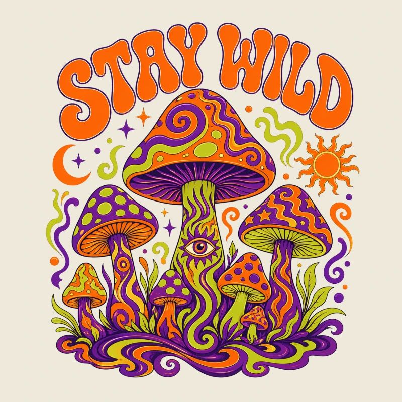 Stay Wild Mushroom Psychedelia
