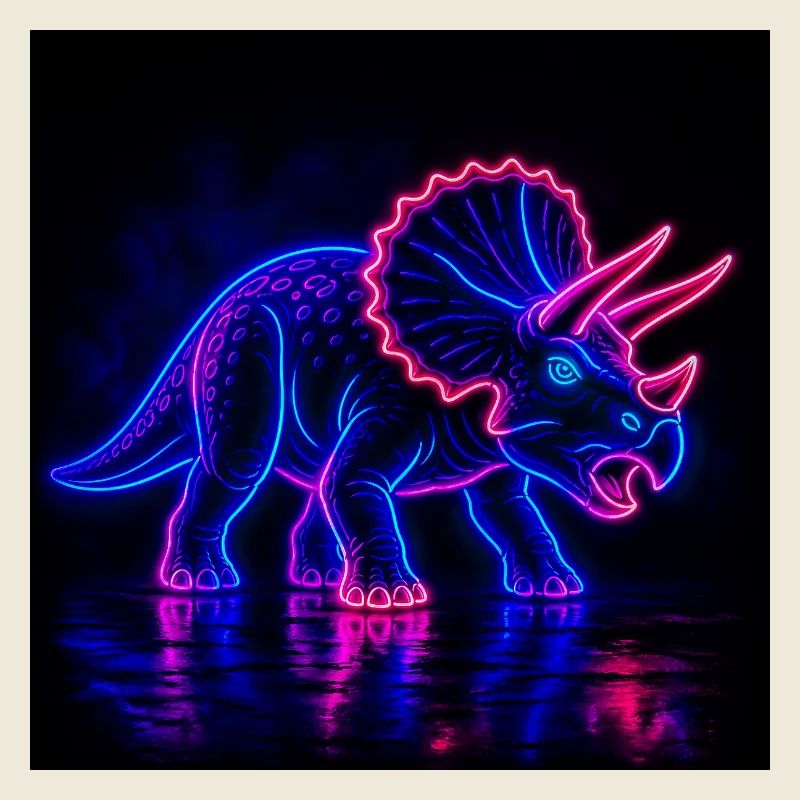 Neon Triceratops Neon Light