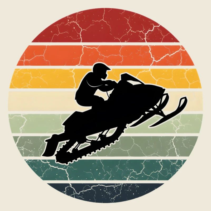 Snowmobile gift Retro snowmobile