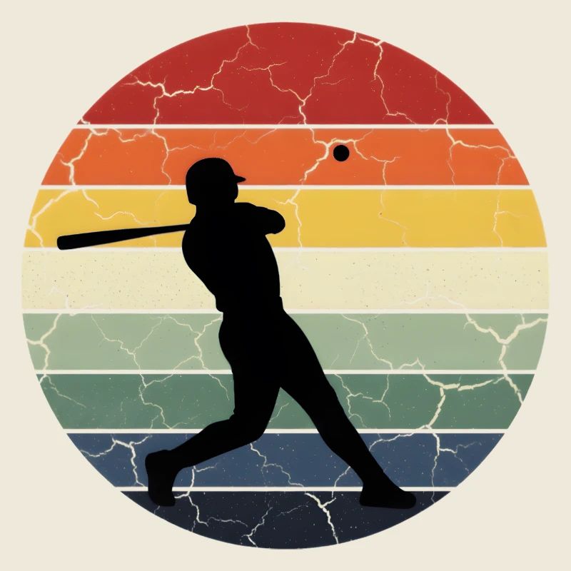 Cadeau de baseball joueur de baseball rétro vintag