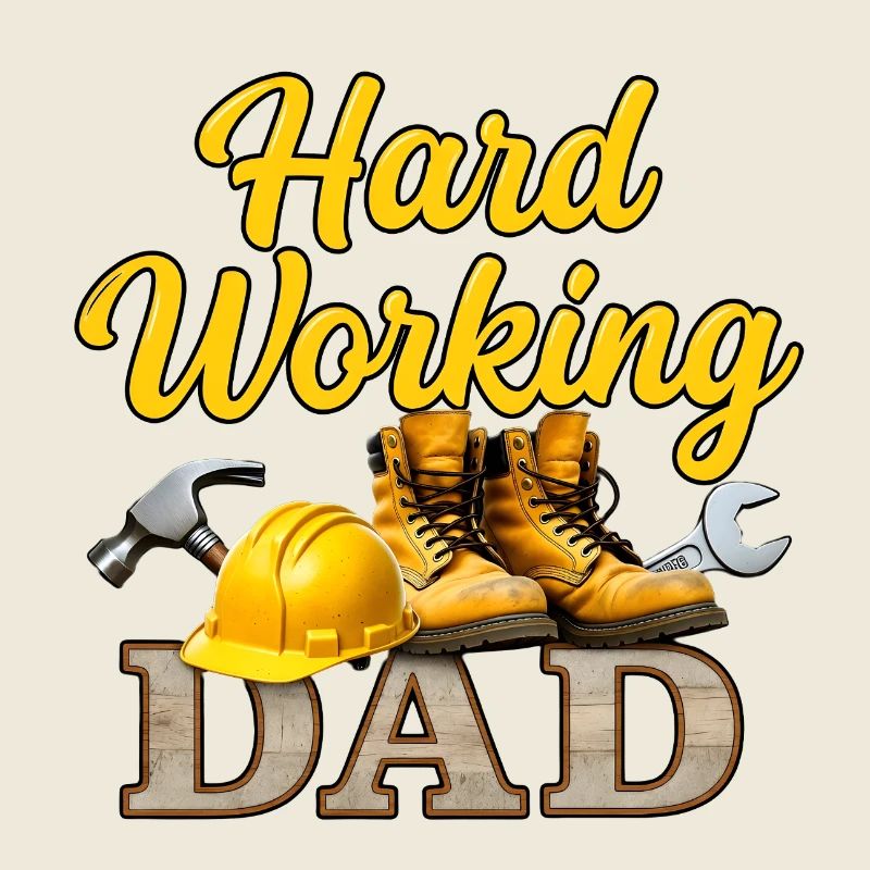 Hart arbeitender Vater Vatertagsgeschenk Handwerke