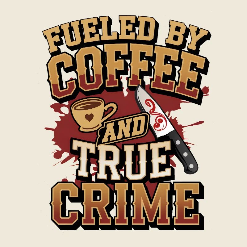 Kaffee True Crime Motiv Podcast Geschenk