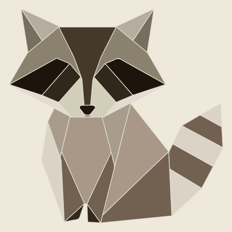 Waschbär Polygon Geometrie Design 