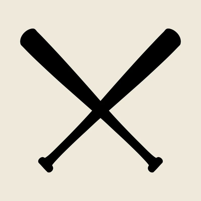 Gekreuzte Baseballschläger