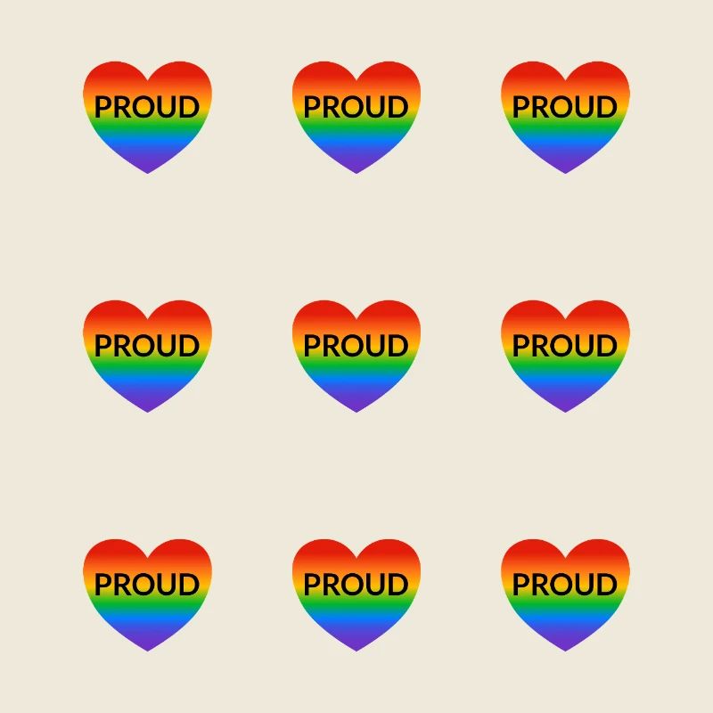 LGBT Pride rainbow hearts - Gay Pride
