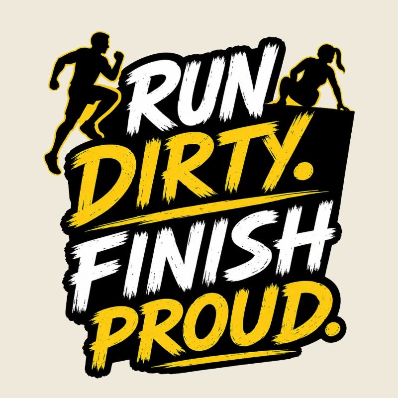 Design de coureur OCR Run Dirty Finish Proud