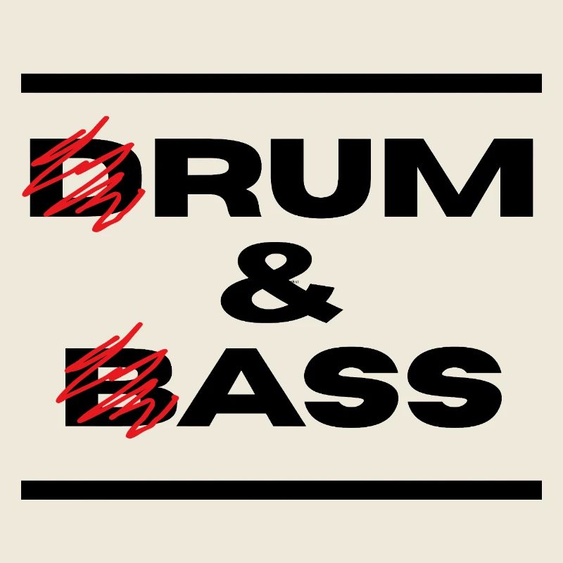 Drum & Bass / Rum & Ass (Black Letters)