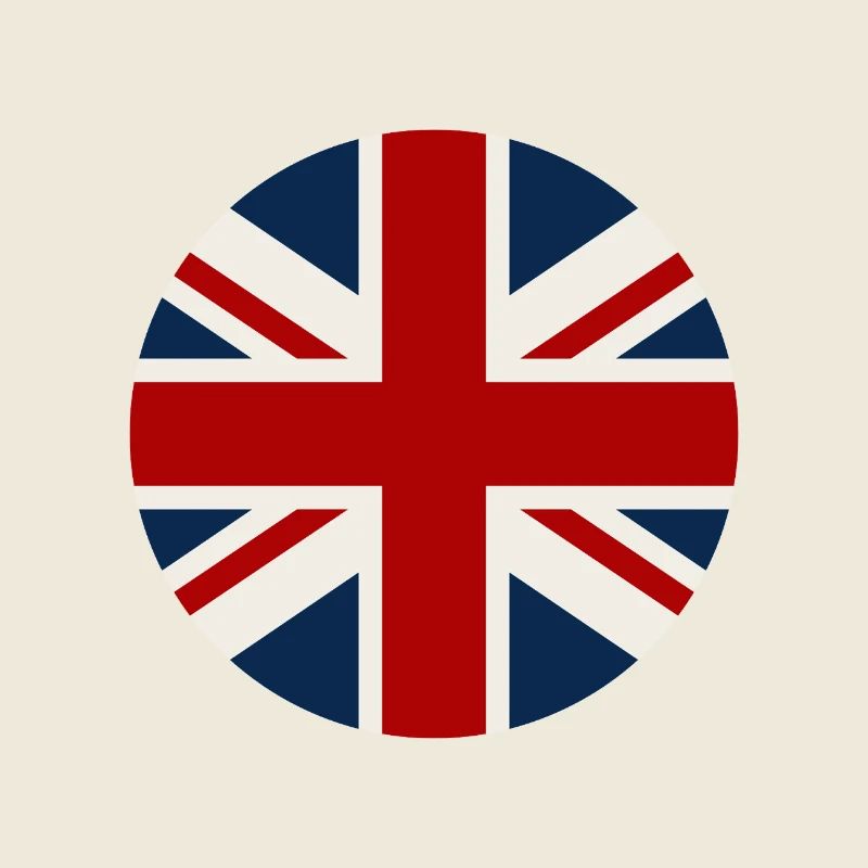 Drapeau britannique en forme de cercle