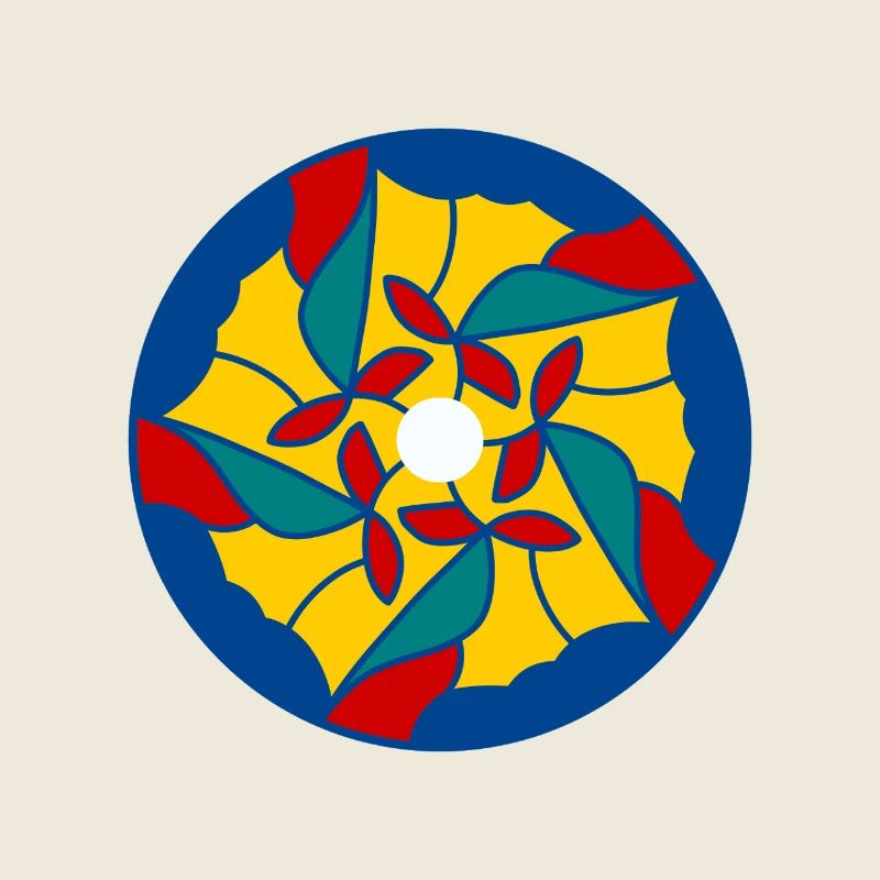 Mandalas Colored Glass Petals