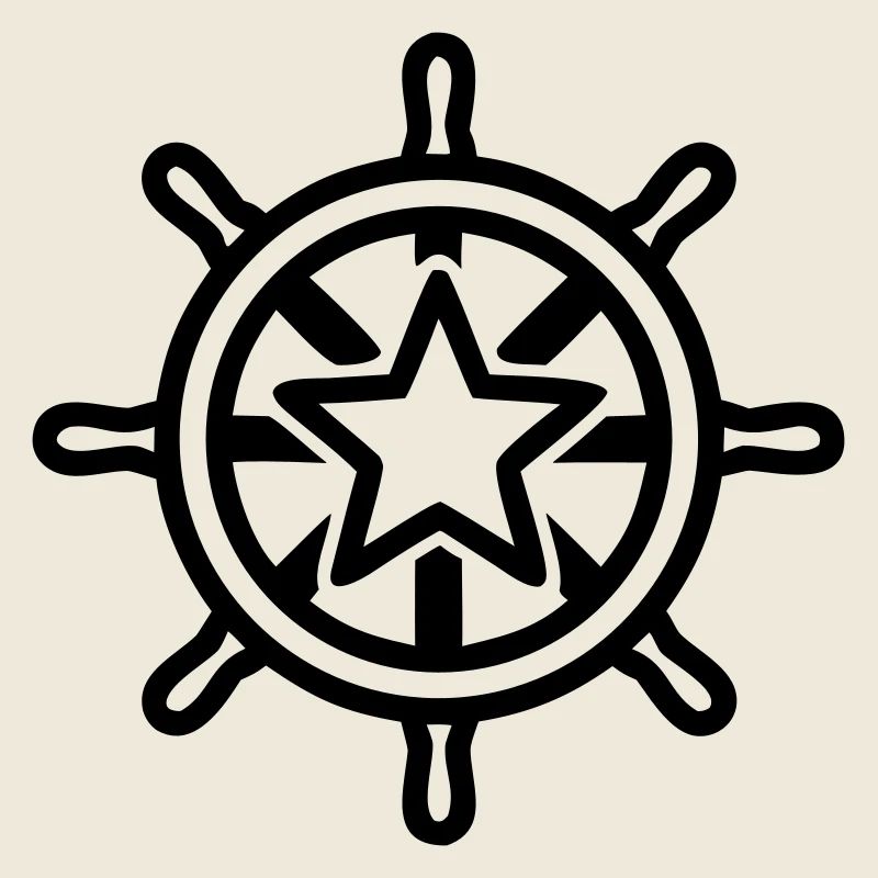 Steuerrad Schiff Stern Wappen