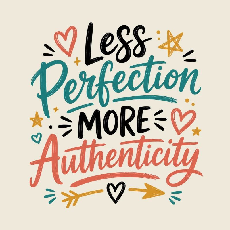 Illustration de l’authenticité sur la perfection