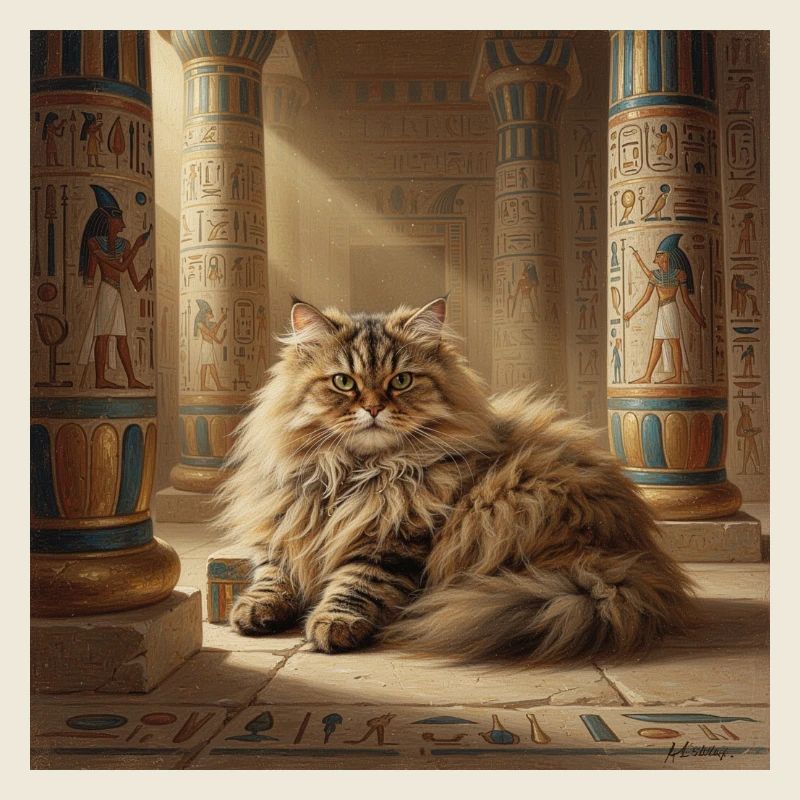 Le Roi Chat dans le Temple d’Égypte
