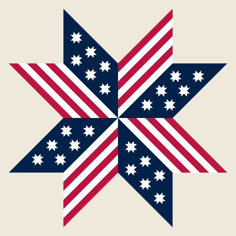 Patriotic Red White Blue Native Stars Stripes