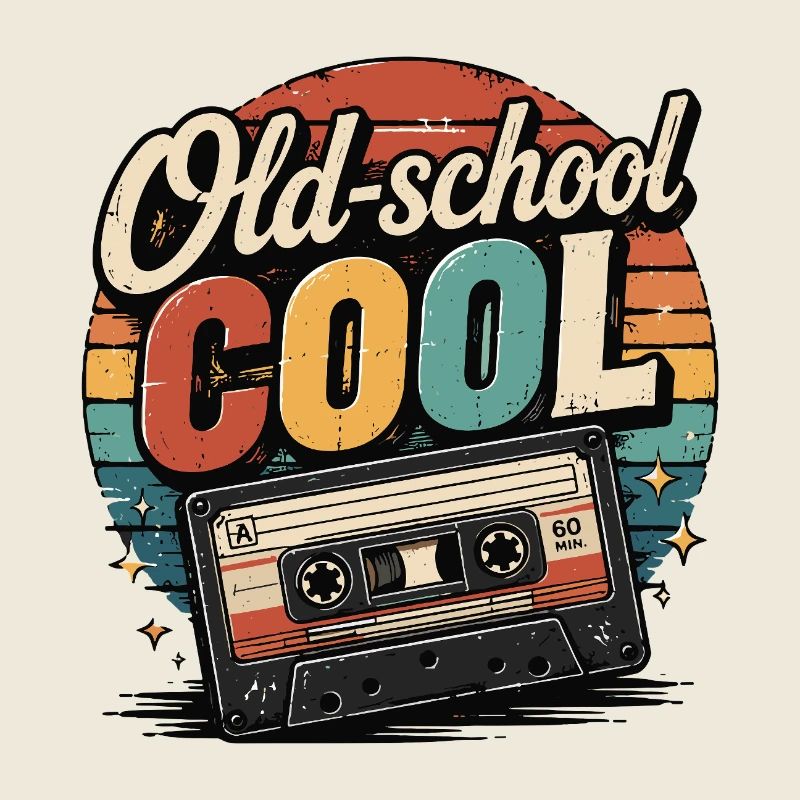 Retro Vintage Oldschool Cool Kassette