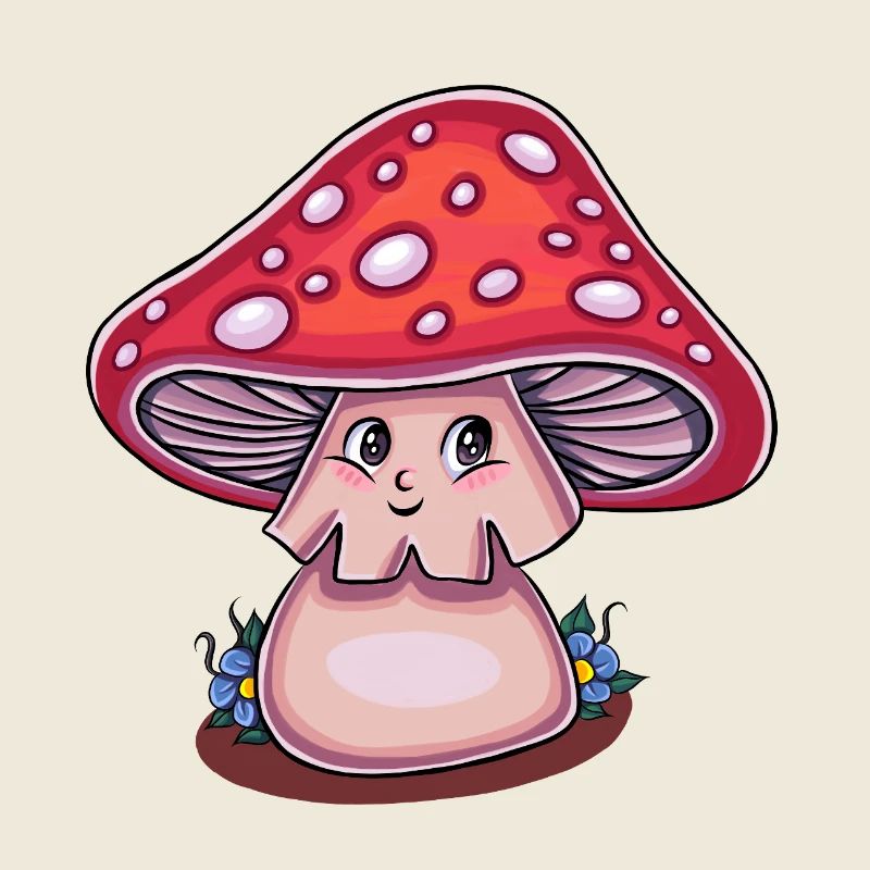 Champignon magique Cottagecore (Version Kawaii)