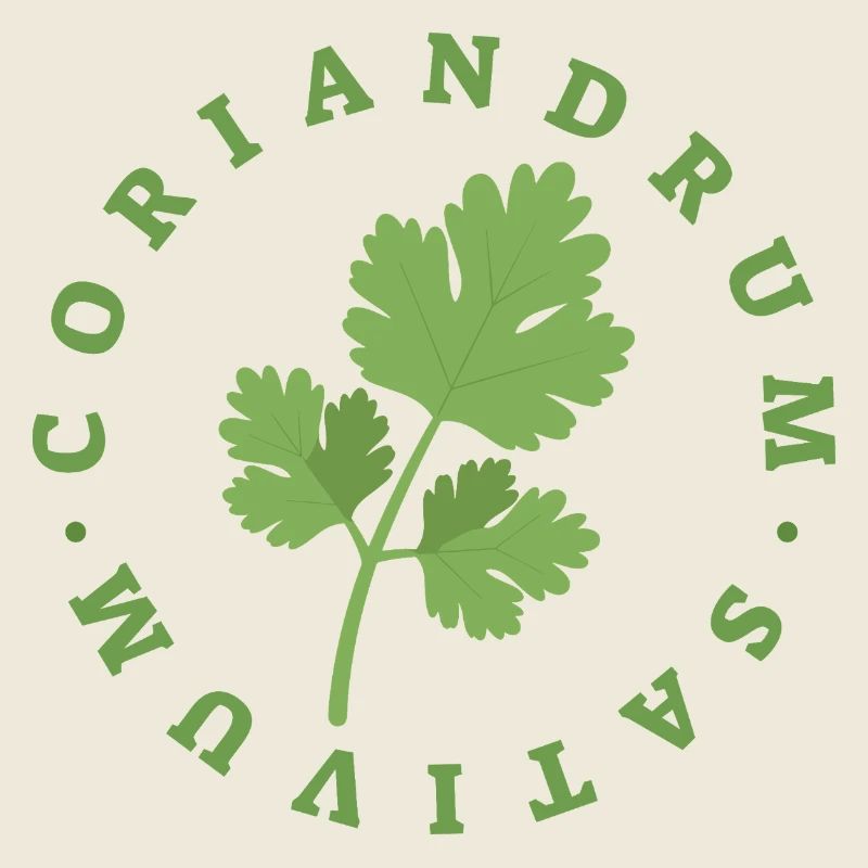 Coriander Circular Leaf Emblem