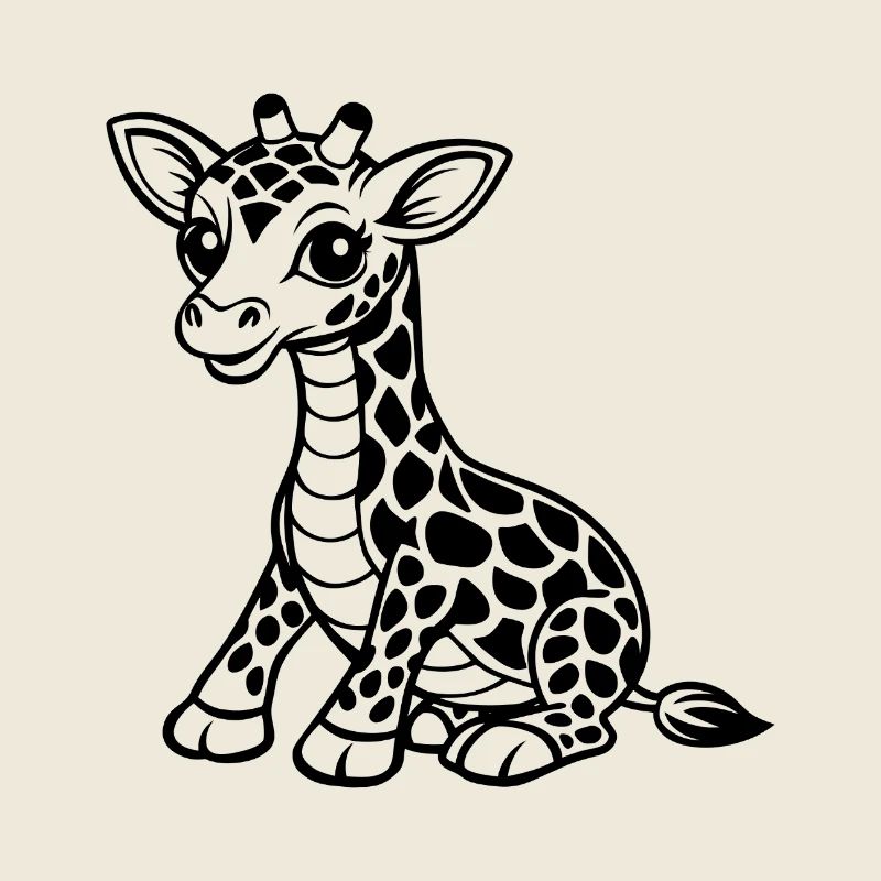 De jolies bébés girafes