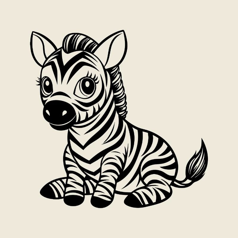 Petit zèbre mignon