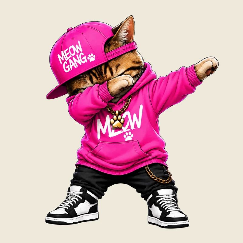 Chat en train de faire du dab