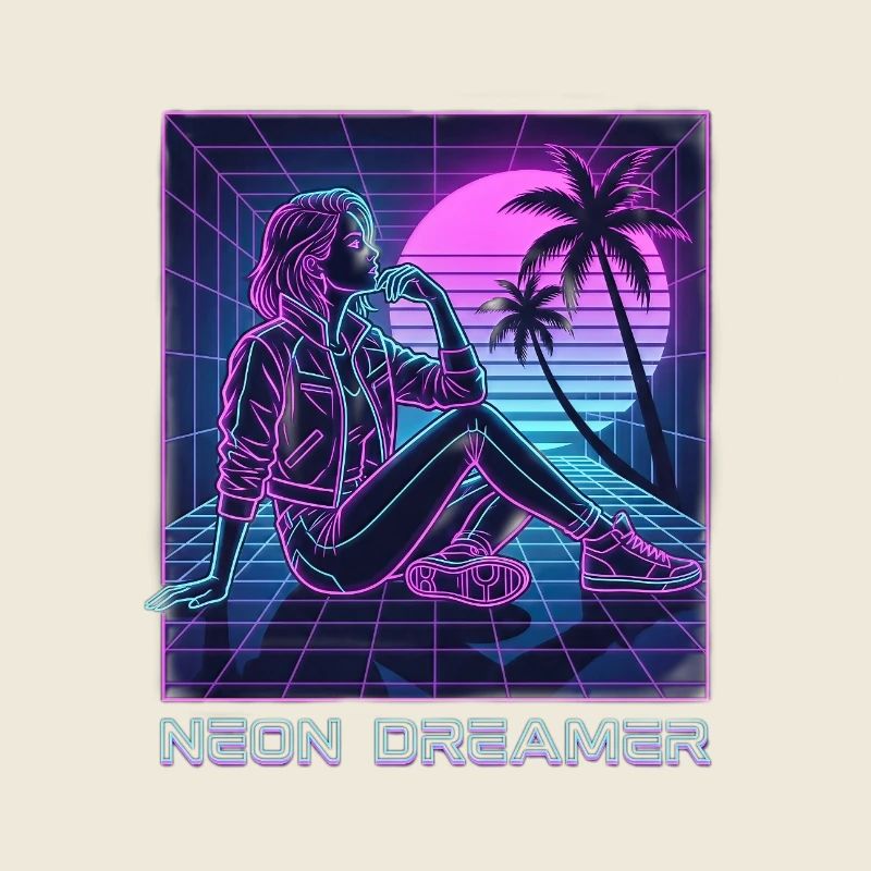 Neon-Träumer auf dem Raster
