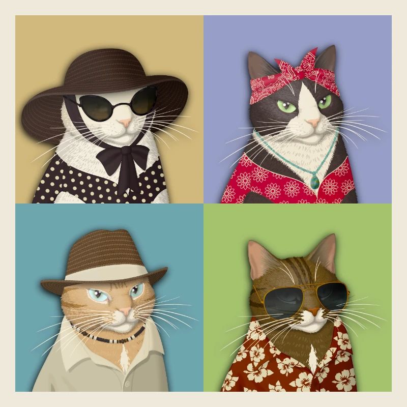 Pop Art de chat d’été