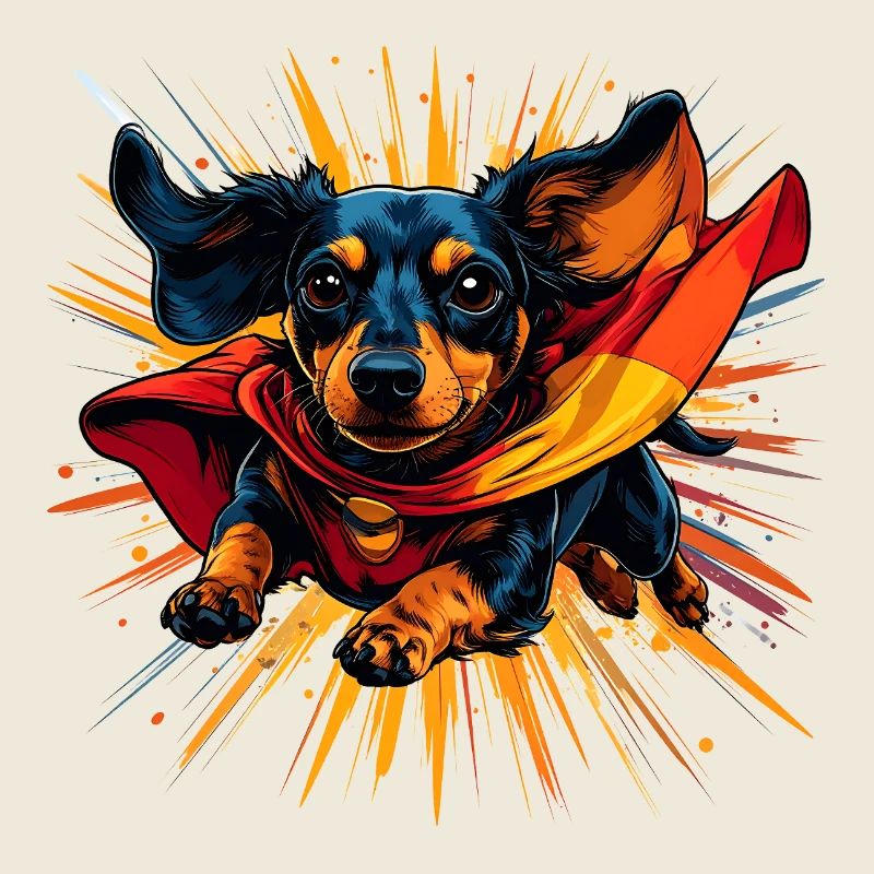 Superhero Dachshund Cape