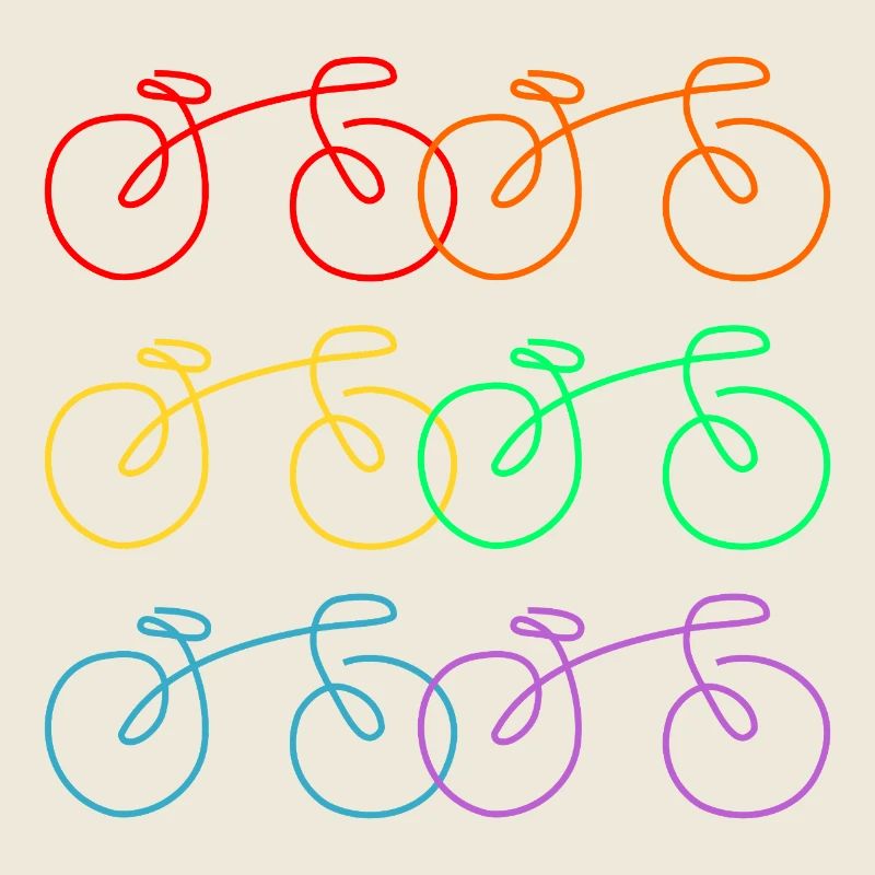 Roue de vélo à dessin linéaire