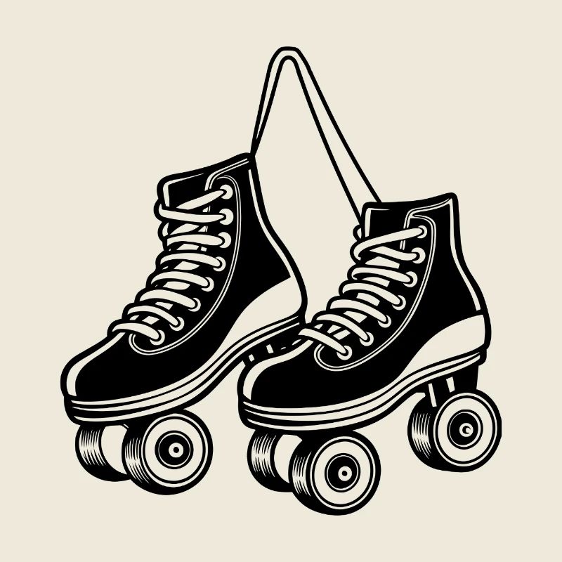 Hängende Rollschuhe