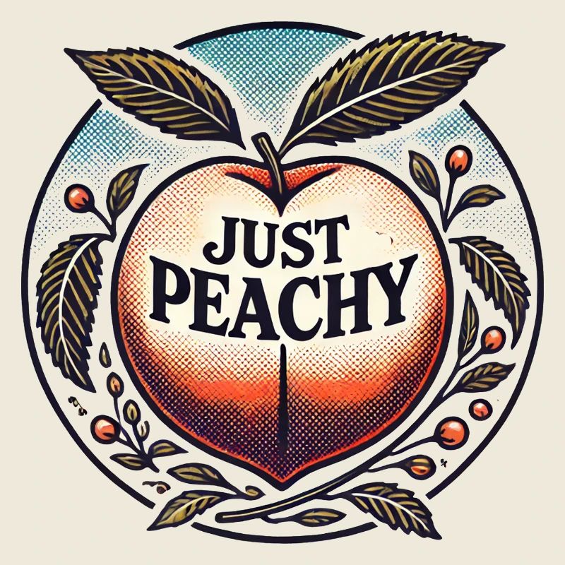 Just Peachy Retro Peach Tee
