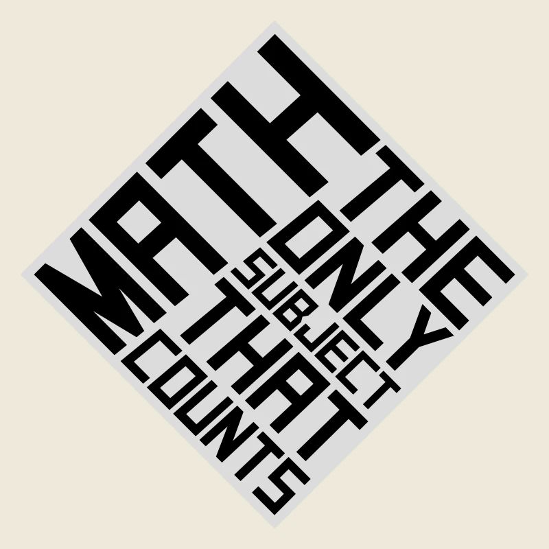 Les mathématiques La seule matière qui compte Nerd Mathe Logo