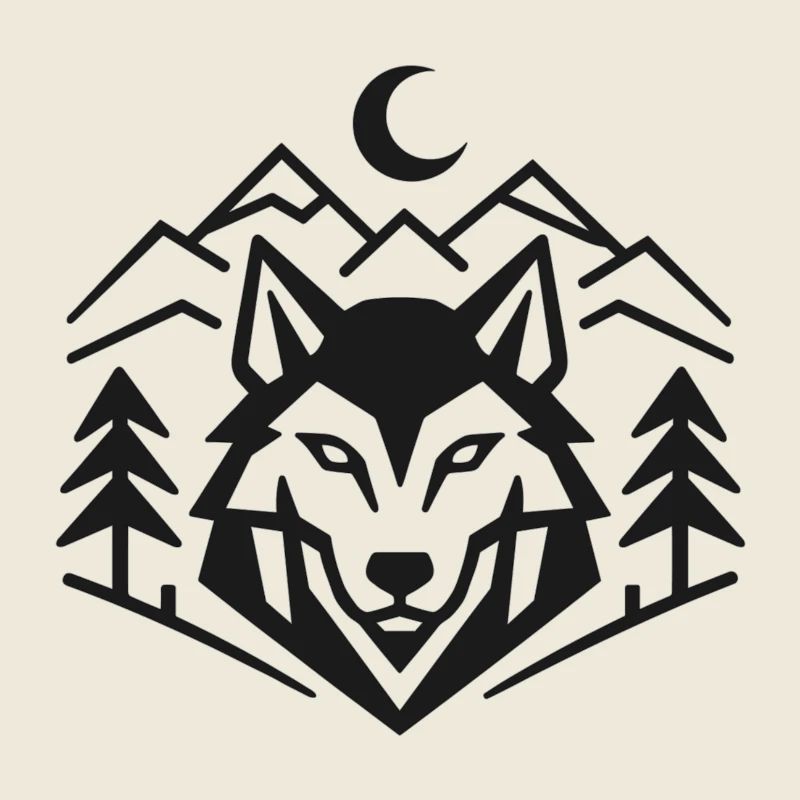 Geometric Wolfpack Emblem: Minimalist Wolf Shirt