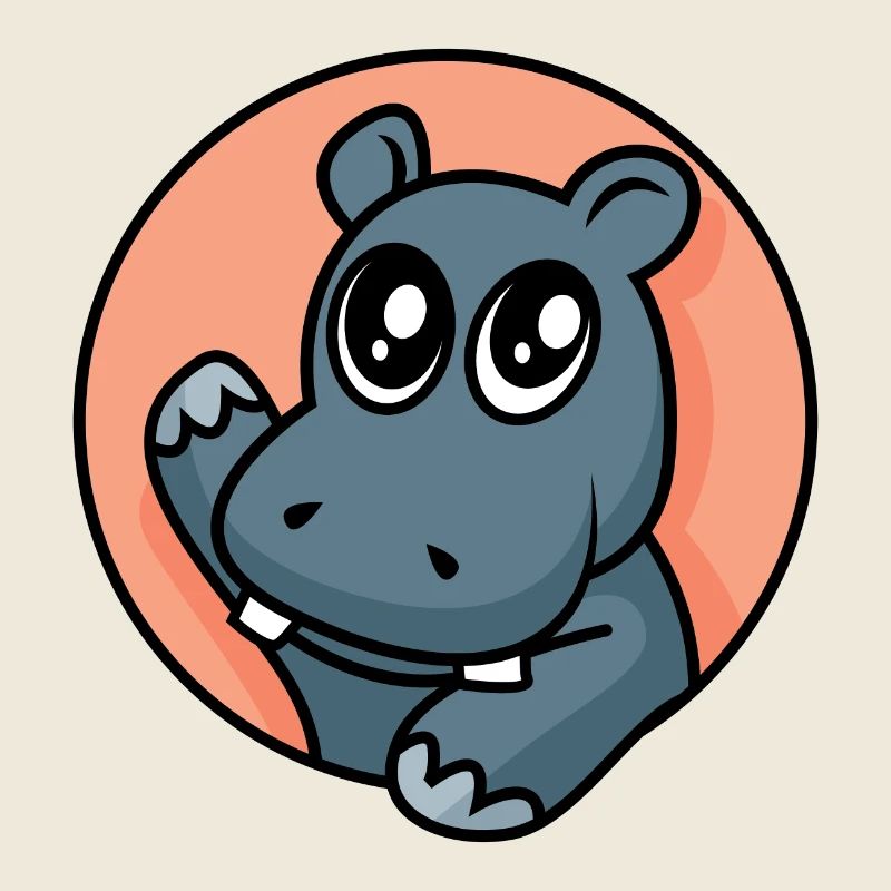 Hippopotame drôle - conception