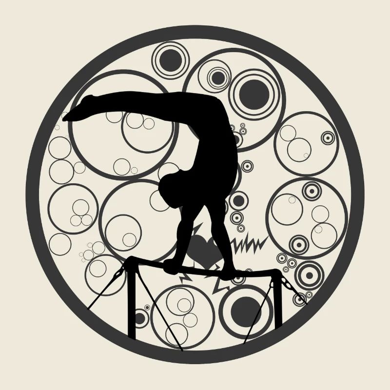 Turner | Gymnastics on high bar parallel bars