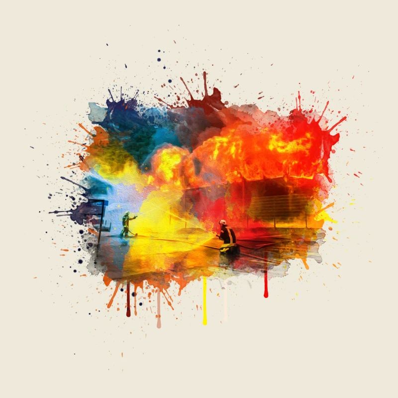 Feuerwehr-Brandbekämpfung in Aktion