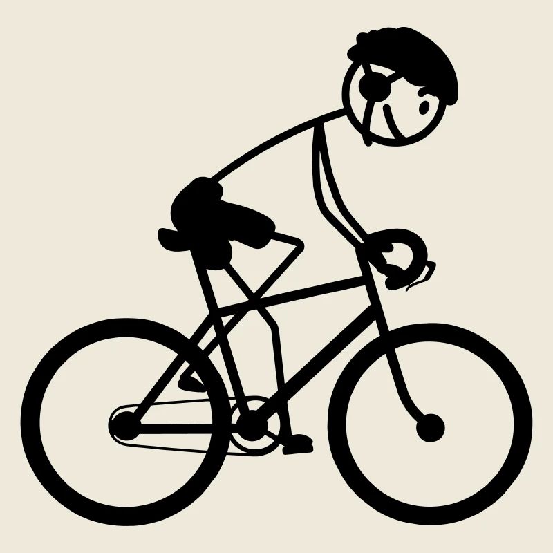 Jung oder Mann auf dem Fahrrad