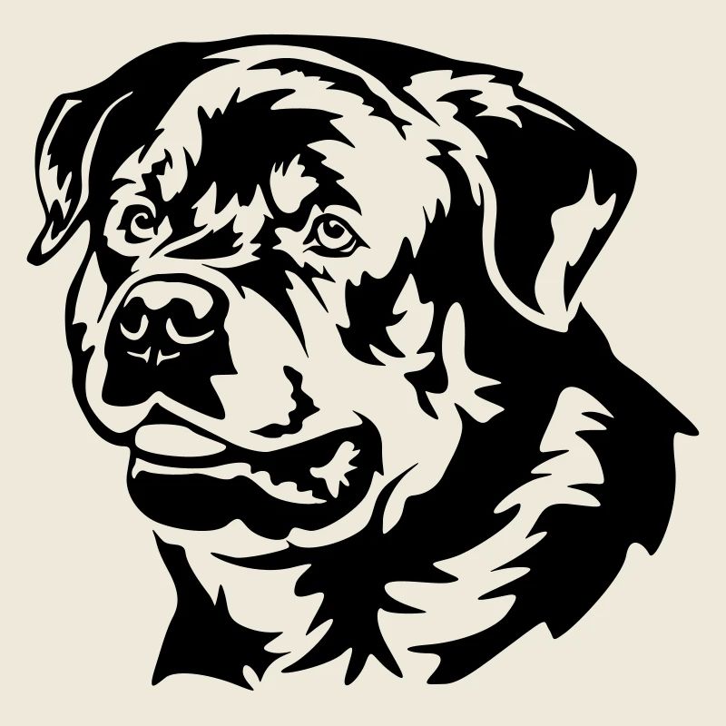 Tête de Rottweiler