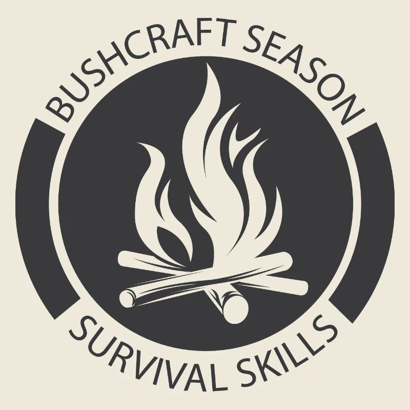 Icône de feu de camp de brousse icône de logo graphique