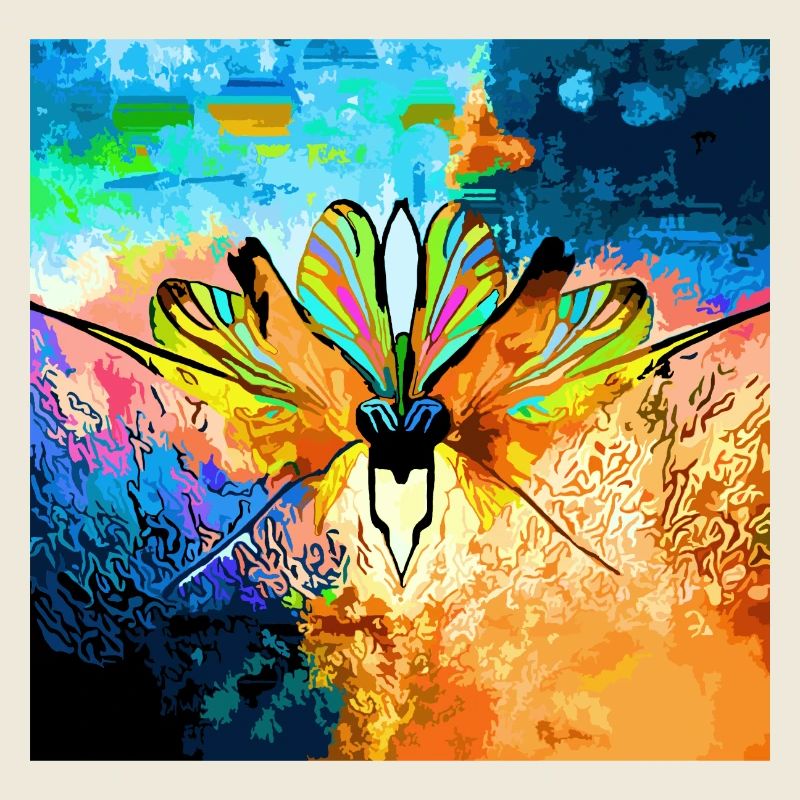 Bunter Falter im Farbmeer