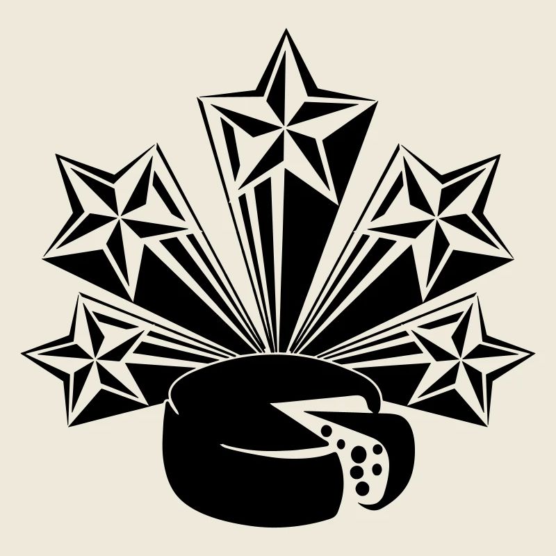Cheese five radiating stars
