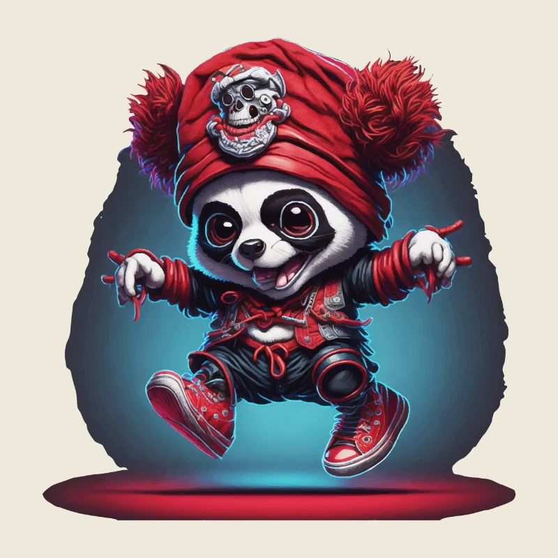 Cute panda as a pirate
