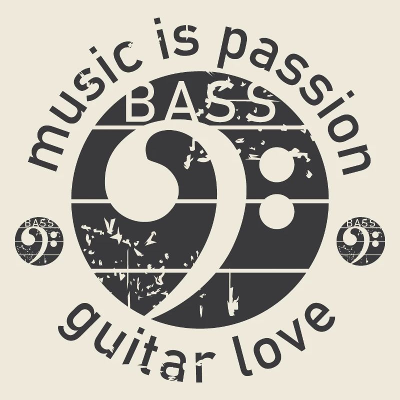 Guitare Basse Clé De Basse Look Utilisé Guitariste