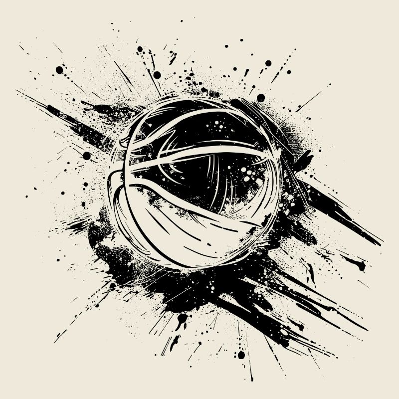 Graffiti de ballon de basket-ball